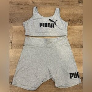 Puma Heather Gray Activewear Set